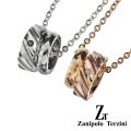 【ペア販売】zanipolo terzini (ザニポロタルツィーニ) ステンレス ＆ タングステン リング ペアペンダント ステンレス アクセサリー [ステンレスペンダント] ペンダント