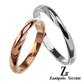 【ペア販売】zanipolo terzini (ザニポロタルツィーニ) インサイド ダイヤモンド ツイスト ペアリング ステンレス アクセサリー [ステンレスリング] リング