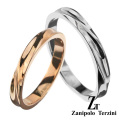 【ペア販売】zanipolo terzini (ザニポロタルツィーニ) ツイスト カット ペアリング ステンレス アクセサリー [ステンレスリング] リング