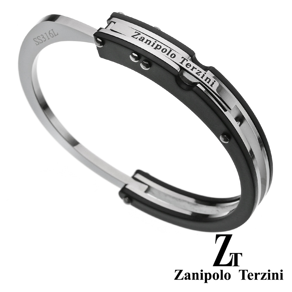 zanipolo terzini(ザニポロタルツィーニ) ツートーン ハンドカフス ブレスレット 手錠 リングブレスレット メンズ [ステンレスブレスレット] ステンレス アクセサリー