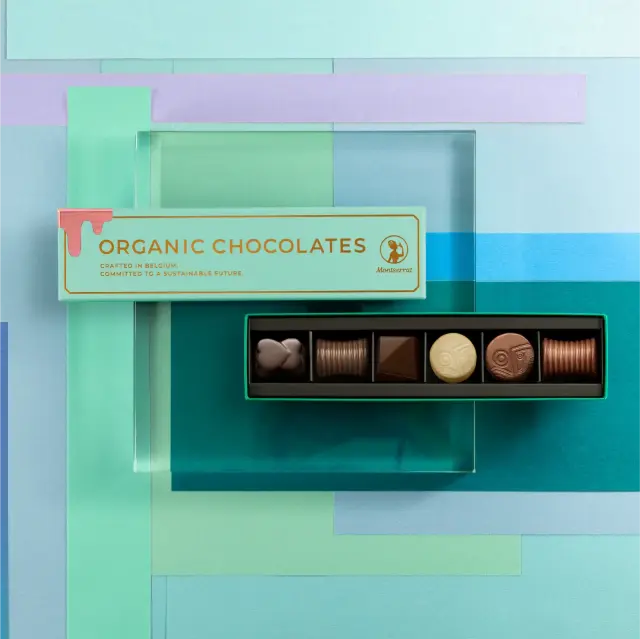 【2026年1月下旬順次発送予定】有機JAS認証 「MONTSERRAT 6」モンセラート オーガニックチョコレート ヴィーガンショコラ 2026バレンタイン限定 ベルギー産[6粒入]【常温便】