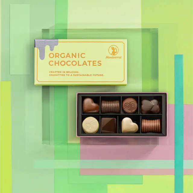【2026年1月下旬順次発送予定】有機JAS認証 「MONTSERRAT 8」モンセラート オーガニックチョコレート ヴィーガンショコラ 2026バレンタイン限定 ベルギー産[8粒入]【常温便】