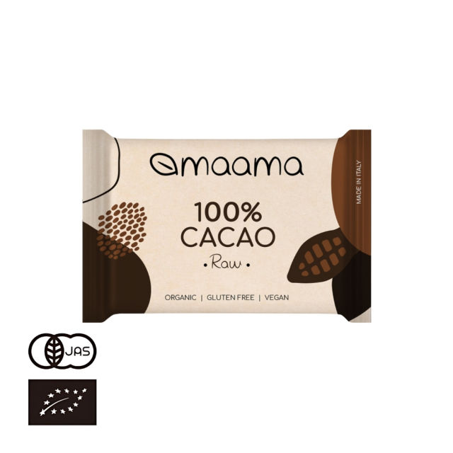 有機JAS認証 ローチョコレートタブレット カカオ100％  マーマ社（オーガニックショコラ）ヴィーガン  グルテンフリー イタリア産 [30g] ≪常温便≫