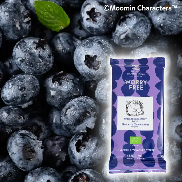 有機JAS認証 ムーミン 有機ブルーベリーチョコレート カカオ46