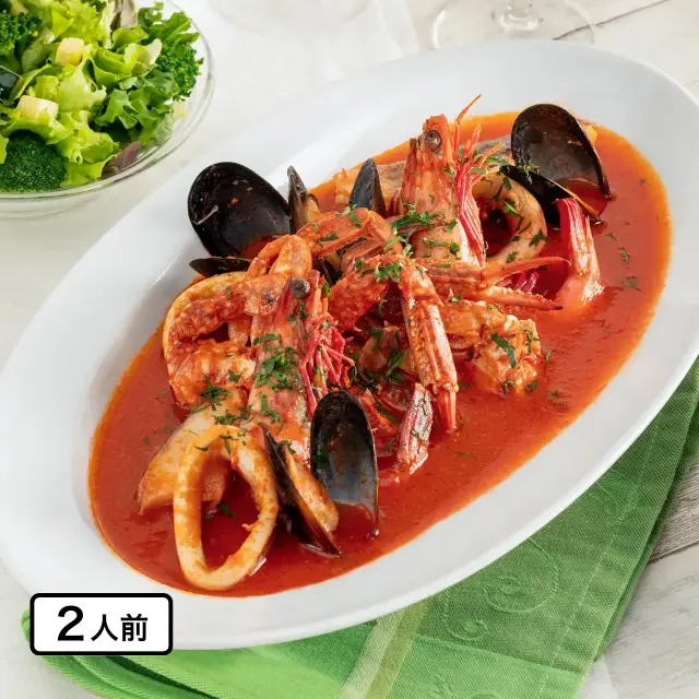 ズッパ・ディ・ペシェ（ナポリの魚介の漁師風鍋セット）オーガニックトマト使用 無添加スープ [2人前]【冷凍便】