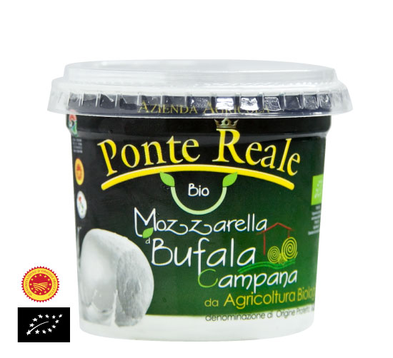 【12/24頃入荷次第発送】ユーロリーフ認証 モッツァレラ ブッファラ ポンテ・レアーレ（DOP 水牛乳モッツァレラチーズ）[約125g]【冷蔵便】