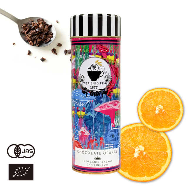 有機JAS認証 紅茶 チョコレートオレンジ Tea Bird Tea（ティーバードティー）ローカフェインオーガニックフレーバーティー 英国展[1.5g×18包]【常温便】