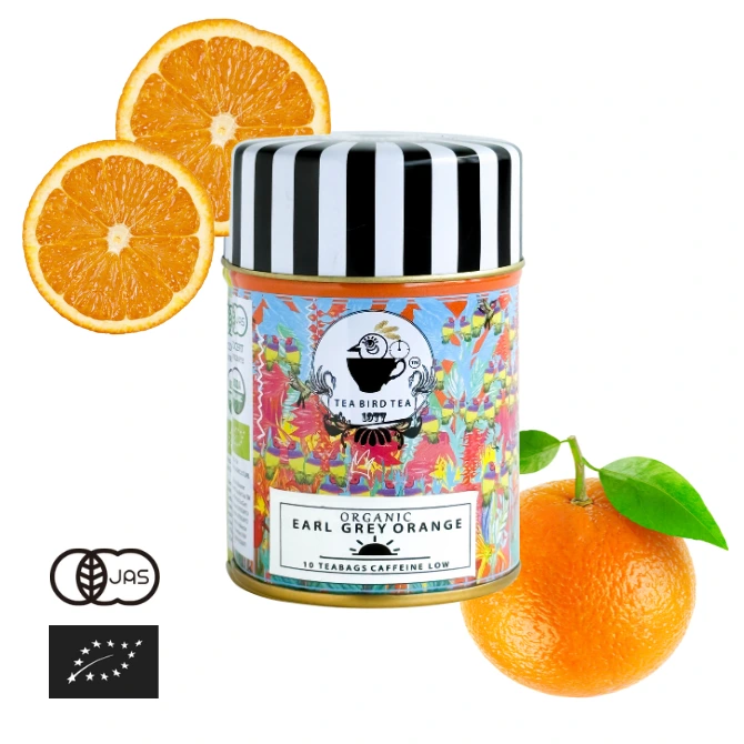 有機JAS認証 アールグレイオレンジ Tea Bird Tea（ティーバードティー）ローカフェインオーガニックフレーバーティー 英国展[1.5g×10包]【常温便】