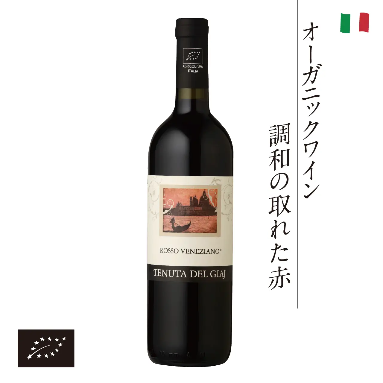 海外有機認証 ビオワイン Tenuta Del Giaj Rosso Veneziano（オーガニックワイン テヌータ・デル・ジアイ ロッソ ヴェネツィアーノ）赤 イタリア産[750ml]【常温便】