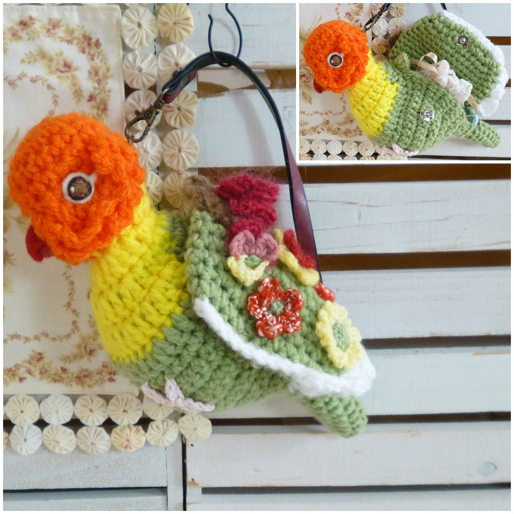 桜文鳥さんのポーチ×3&編みぐるみ♪ - メルカリ 桜文鳥さんのポーチ