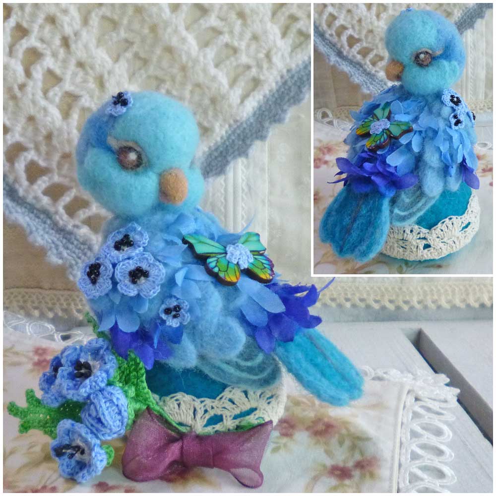 【あにまるめいと】★羊毛フィギュア／マメルリハ・ブルー