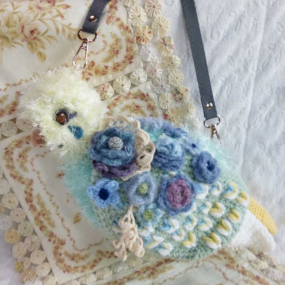 【あにまるめいと】★編みショルダーバッグ／セキセイ