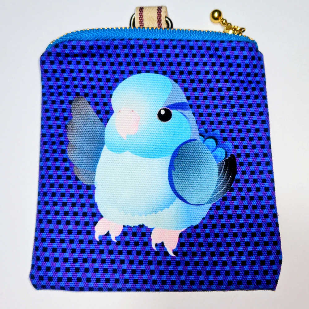 【ぴよぴよブランド】★ポーチ/マメルリハブルーオス◆