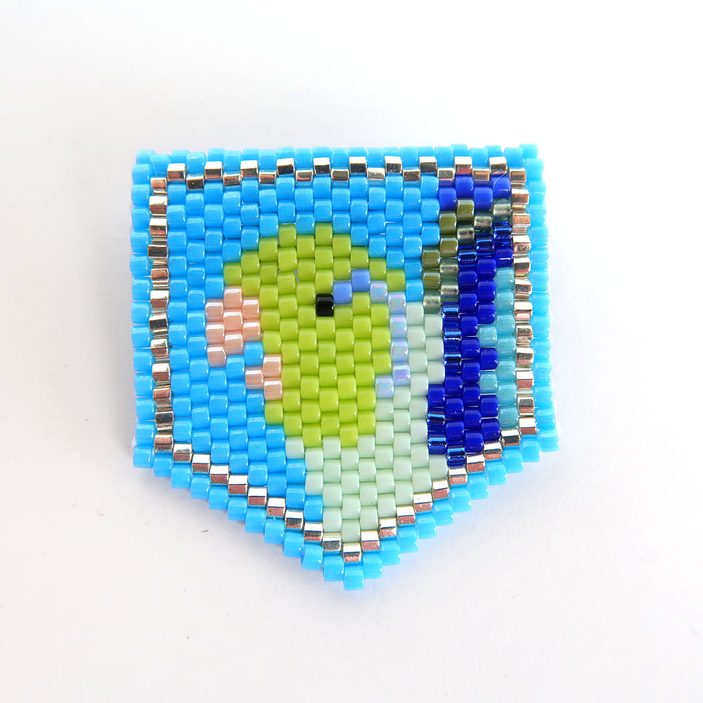 【HEE-HAW】ビーズ織りバッジ/マメルリハ・ノーマル