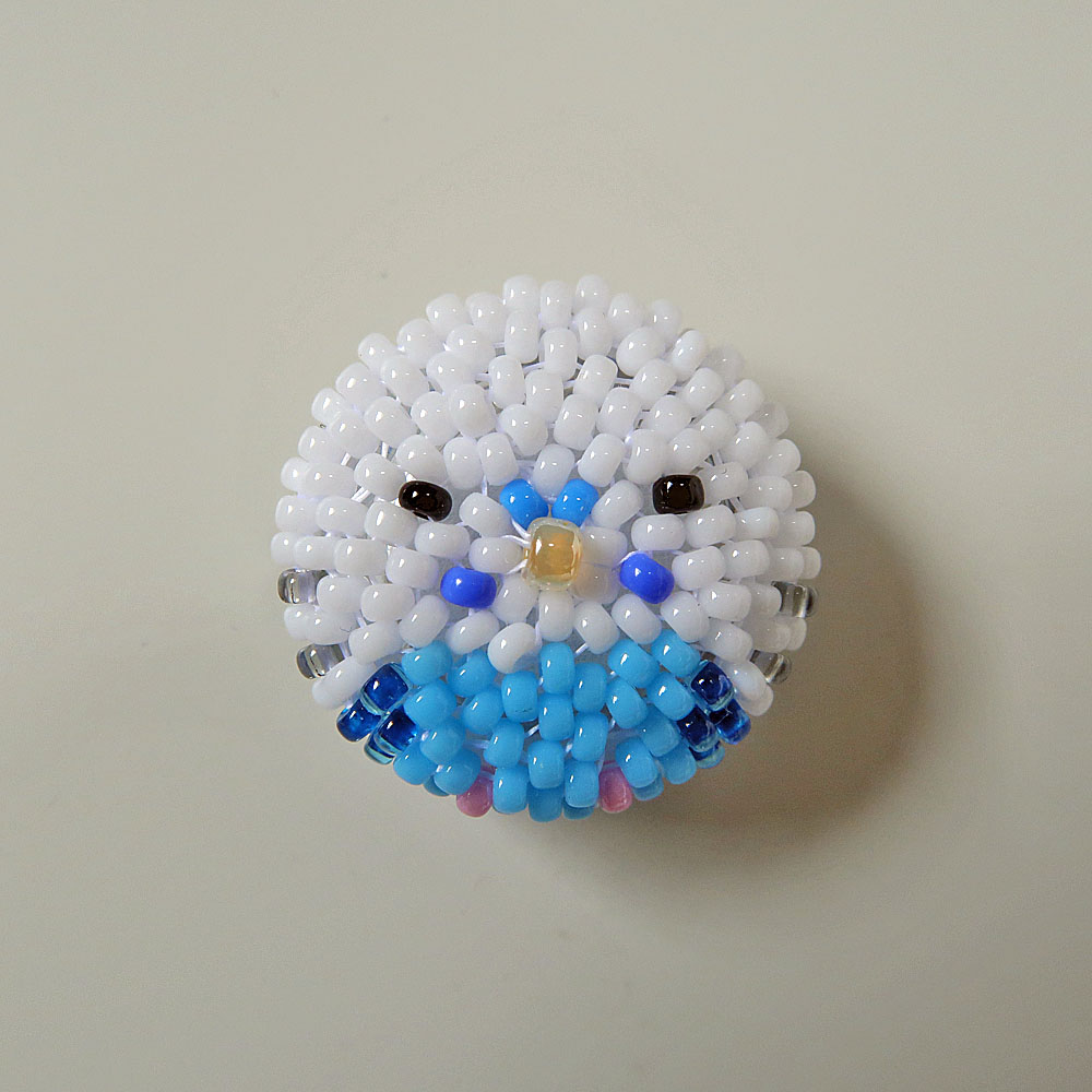 【HEE-HAW】ビーズまるマグネット/セキセイ・並ブルー