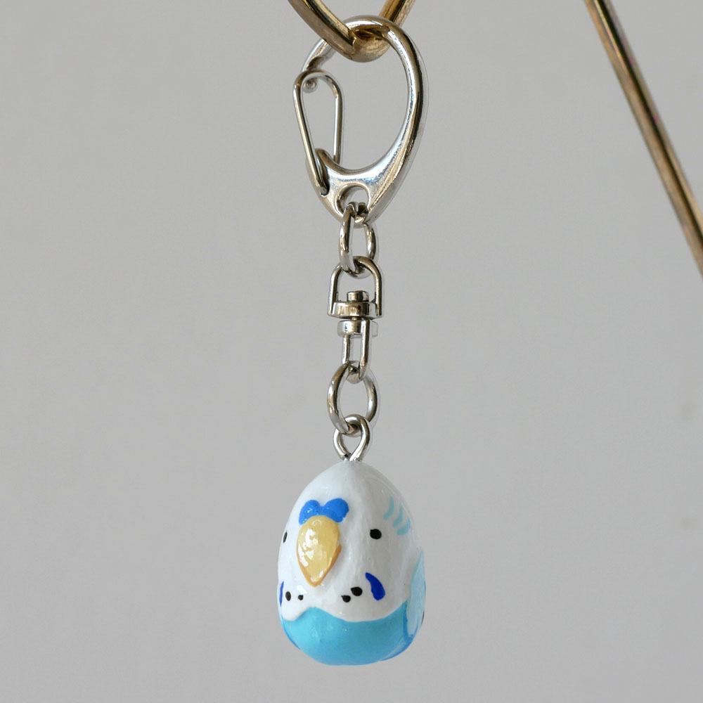 【HEE-HAW】★インコ・キーホルダー/セキセイ・オパーリンブルー