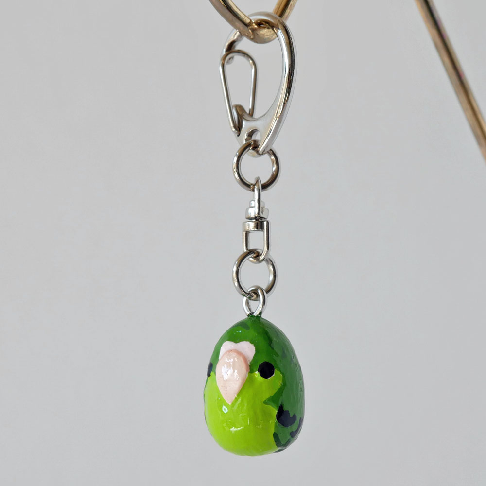 【HEE-HAW】★ インコ・キーホルダー/サザナミ・ノーマルグリーン