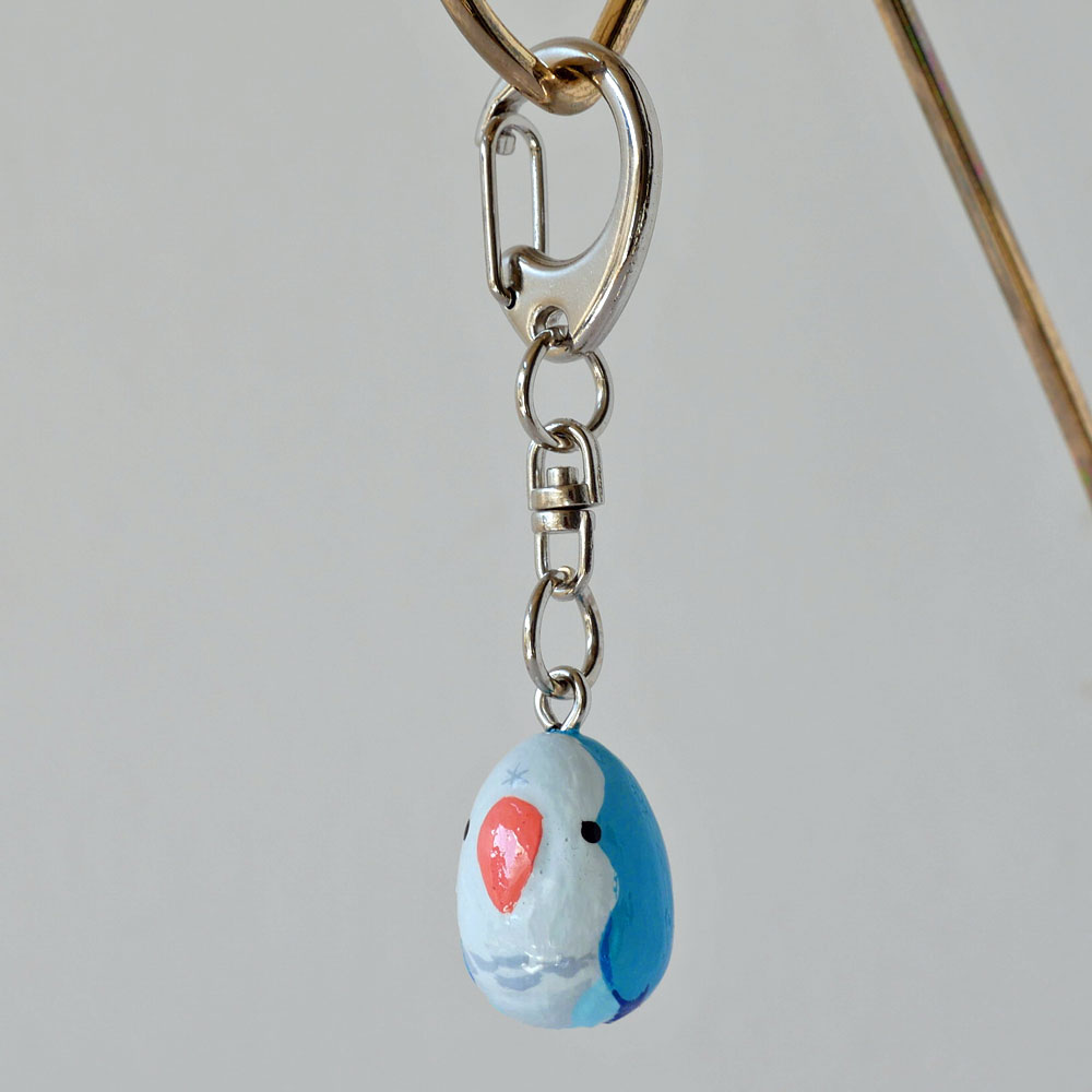 【HEE-HAW】★インコ・キーホルダー/オキナインコ・ブルー