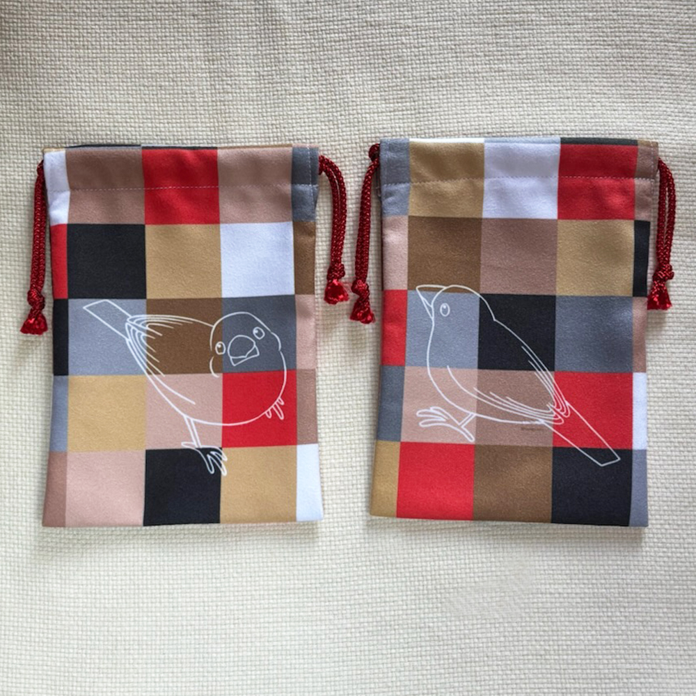 【Feather Tail】巾着1/文鳥