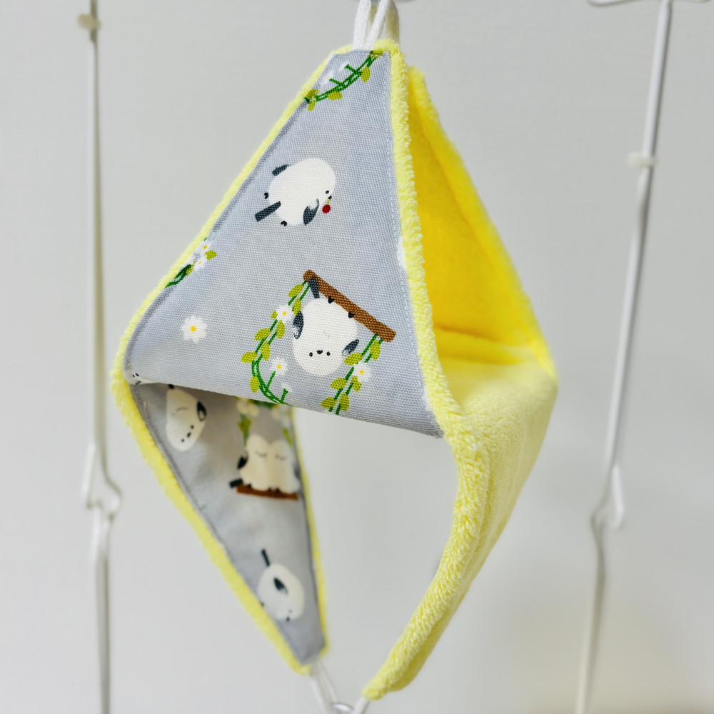 【はるベー】★リバーシブルCHANGEテントS/タオル(黄色)／シマエナガ