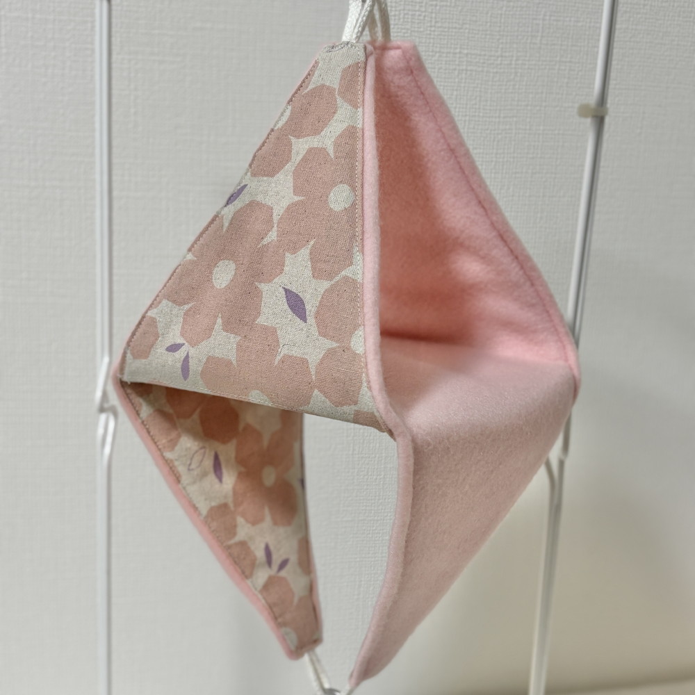 【はるべー】 ★リバーシブルCHANGEテントLL/フリース（ピンク）／／ピンク大花