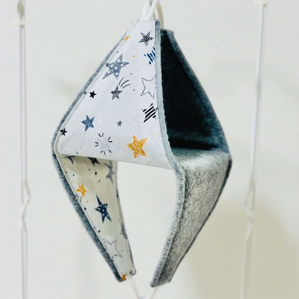 はるべー / ★リバーシブルCHANGEテント【S】フリース（グレー）／星柄