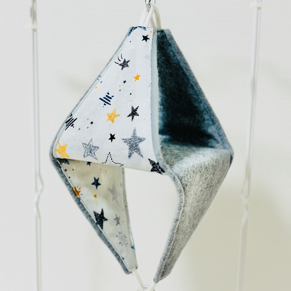 はるべー / ★リバーシブルCHANGEテント【M】フリース（グレー）／星柄