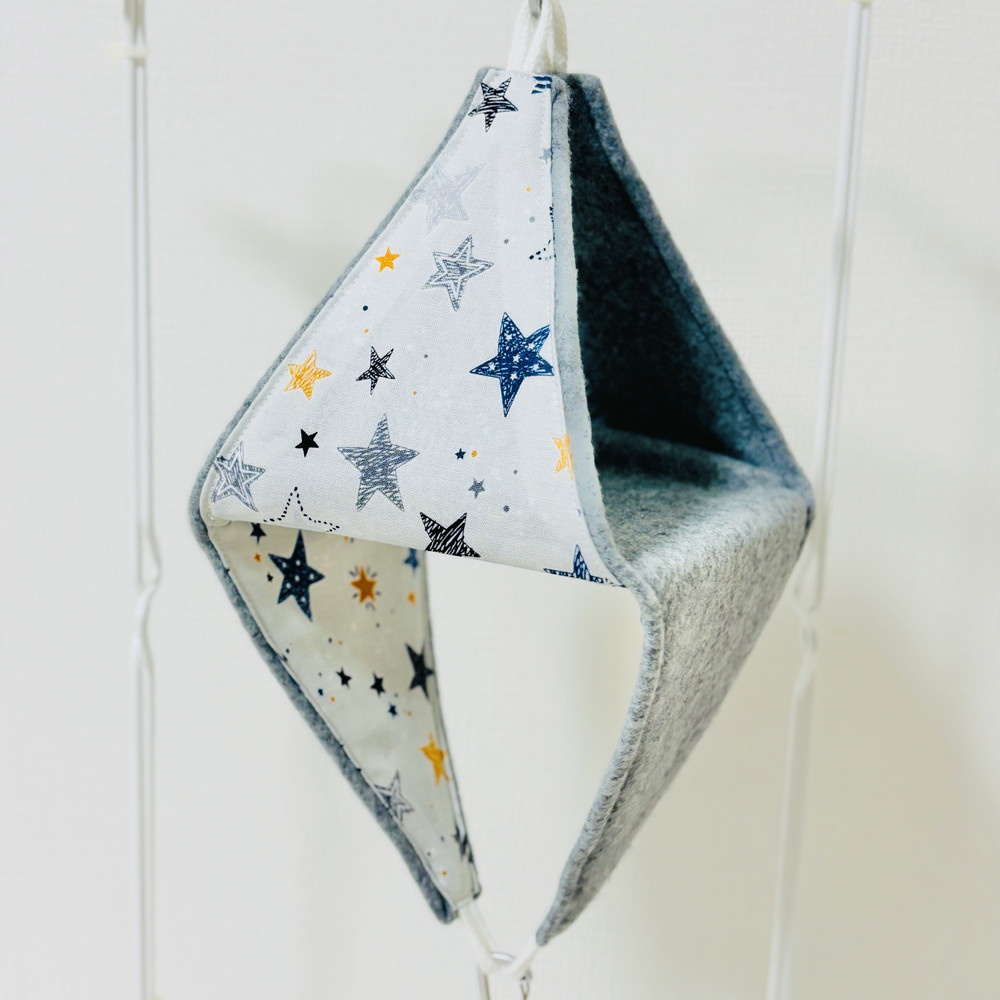 はるべー / ★リバーシブルCHANGEテント【L】フリース（グレー）／星柄