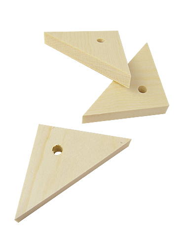 9991386【BMオリジナル】無垢木三角80x5.7x10mm 1個◆