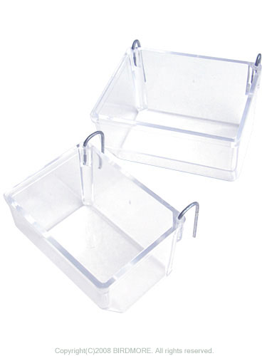 9992135【コバヤシ】角エサ入れ2個組・抗菌クリア