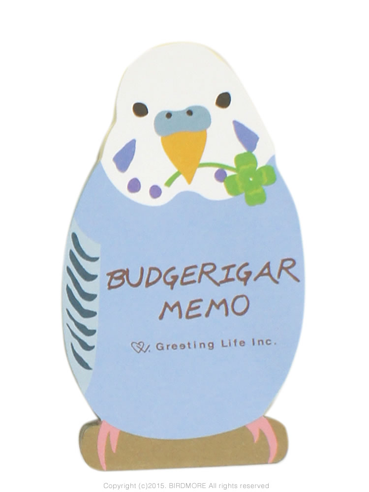 9995574【Greeting Life】アニマルダイカットメモ/セキセイインコ ETN-117