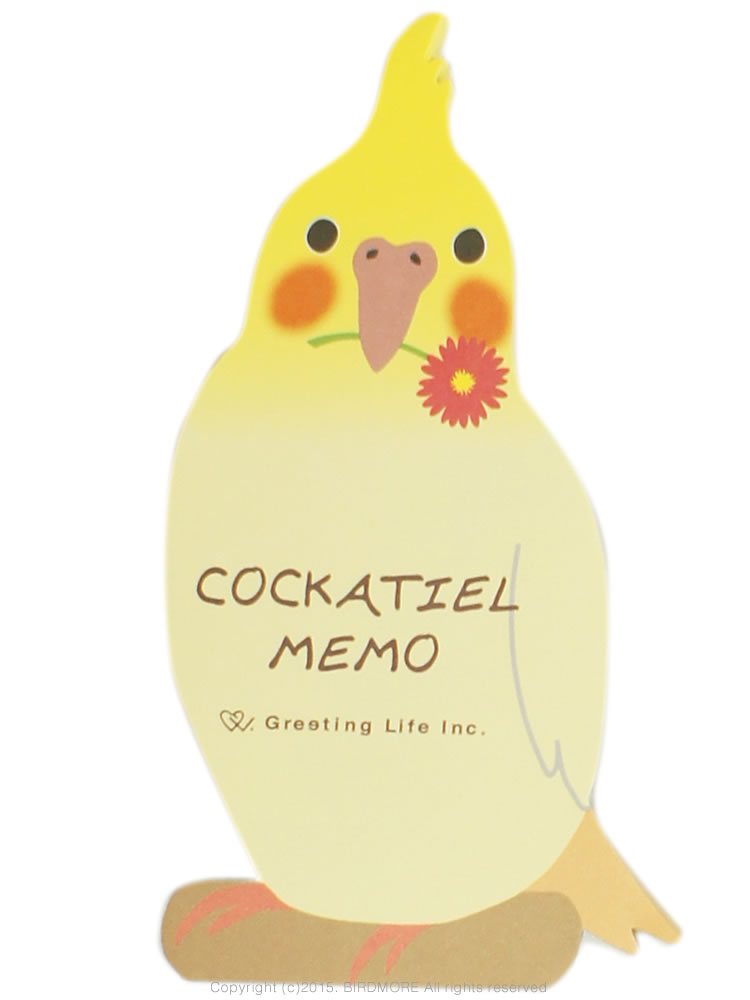 9995575【Greeting Life】アニマルダイカットメモ/オカメインコ ETN-116