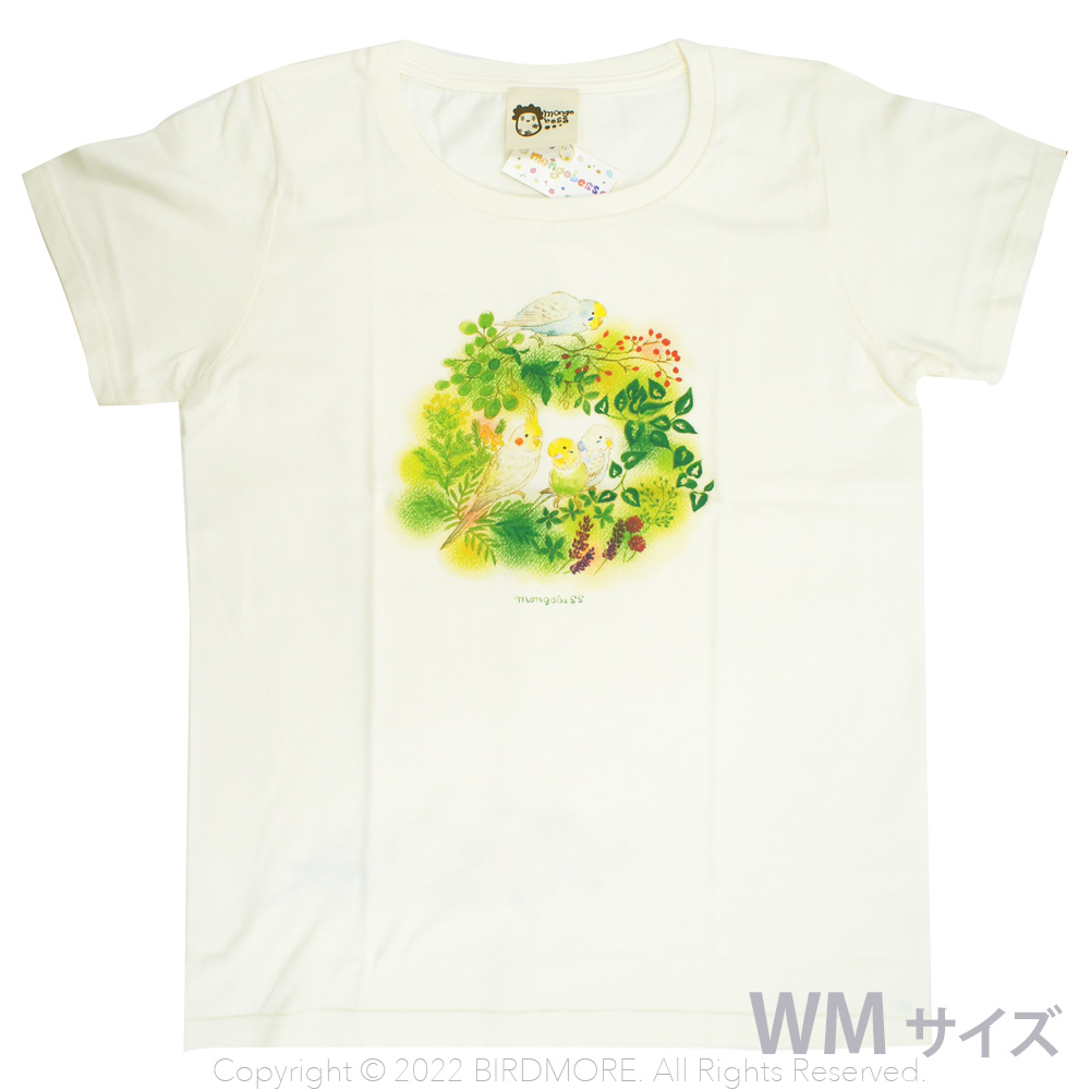 9998606【モンゴベス】★Tシャツ・女性用M / インコの森 ◆