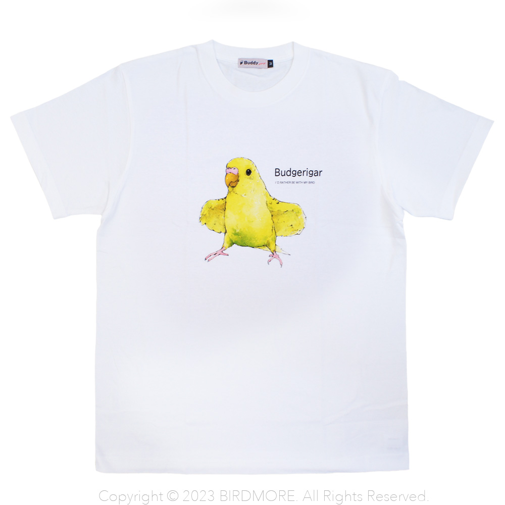 9999024【ゆとり屋】Tシャツ/セキセイインコBudgerigar