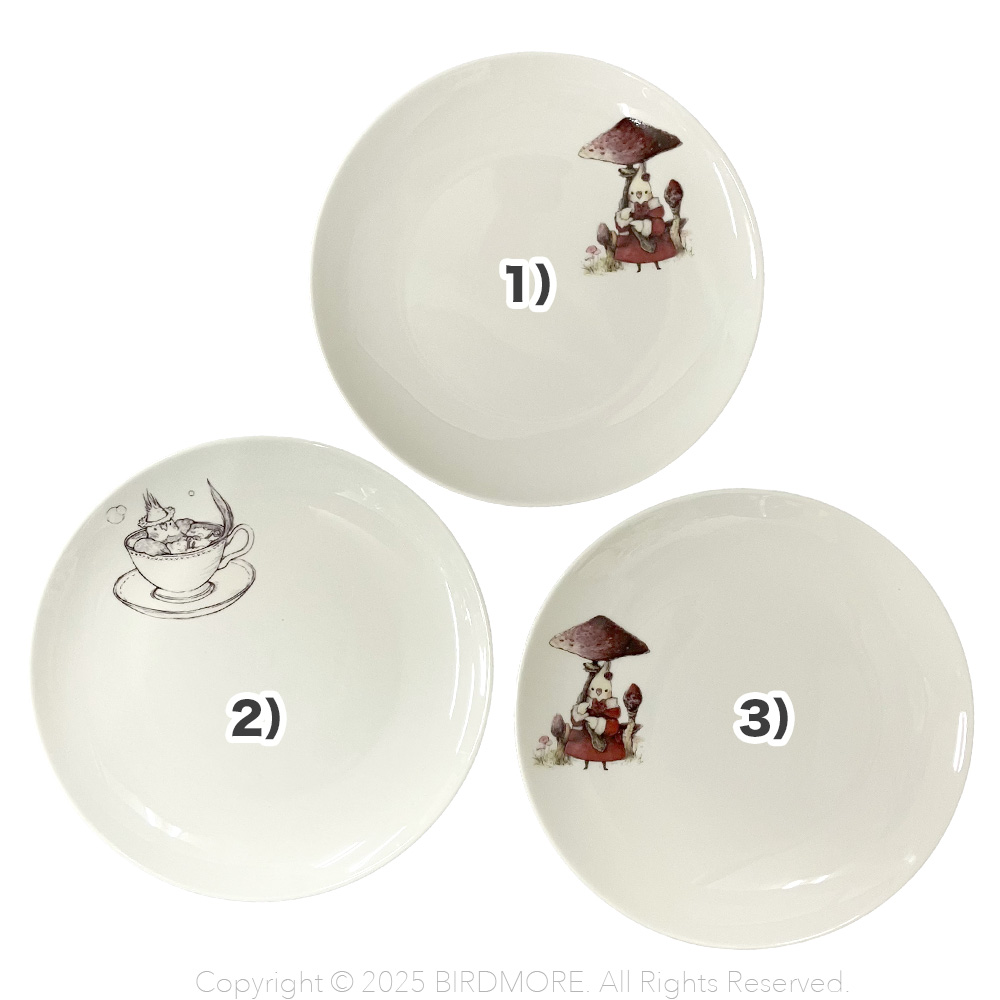 9999477【ゆとり屋】18cmプレート皿 3種