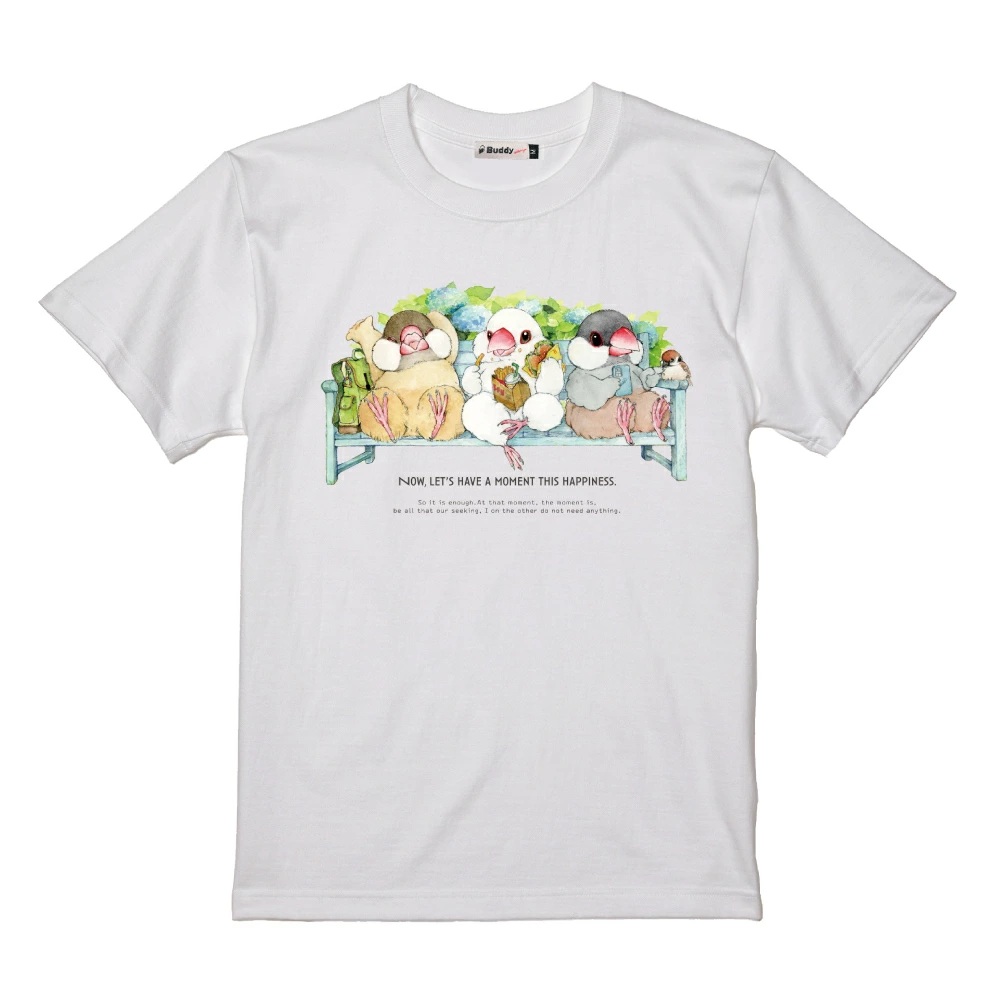 9999491【ゆとり屋】★Tシャツ/文鳥の昼休み