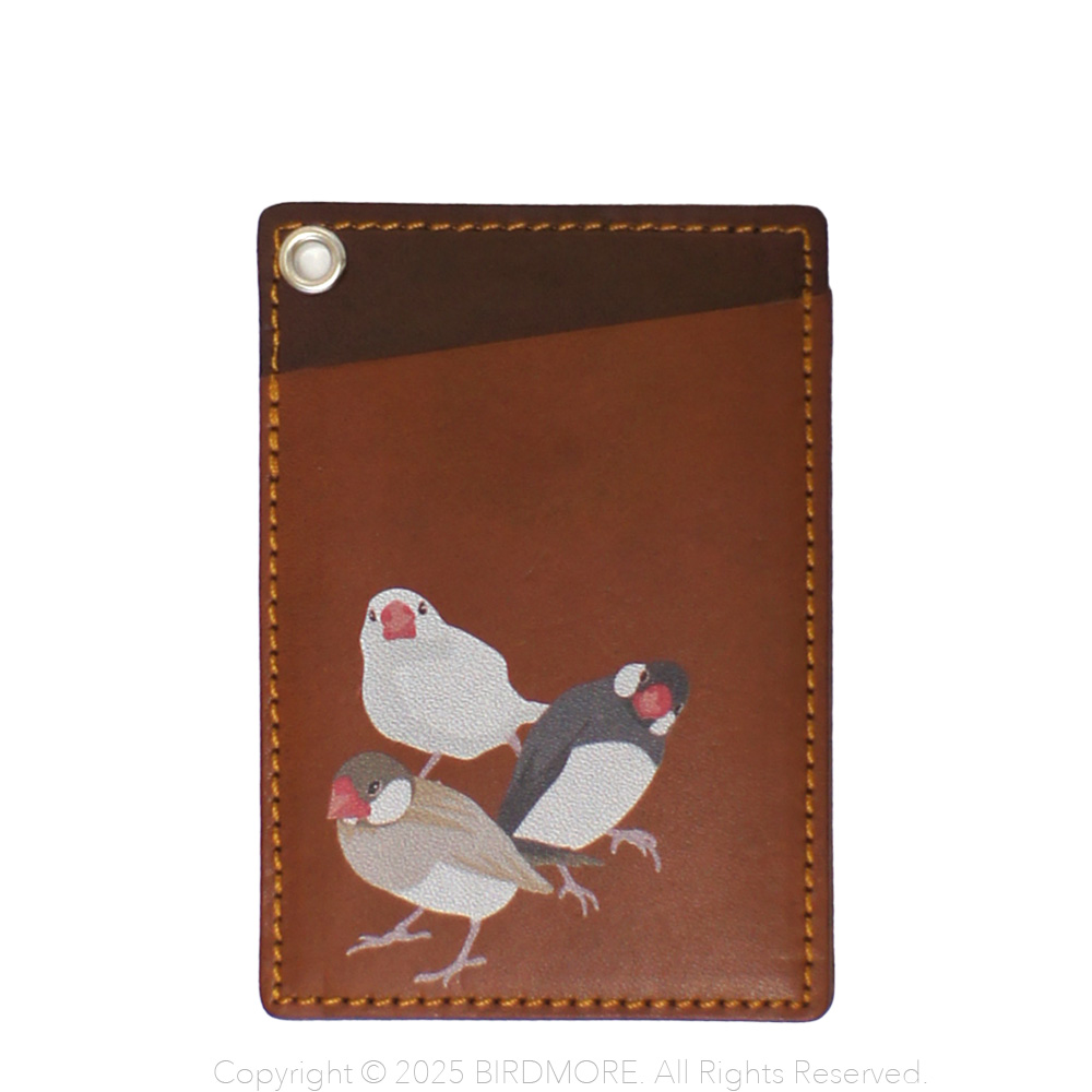 9999586【あいうえ堂】★パスケース / 3種類の文鳥