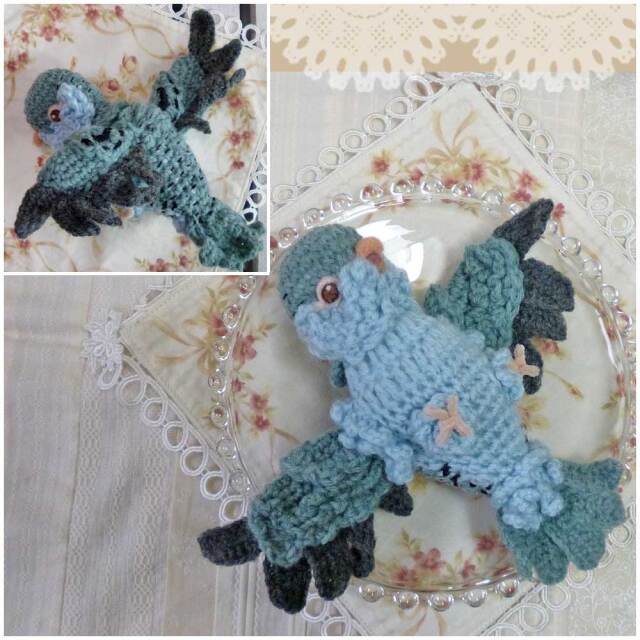 【あにまるめいと】★転がり編みぐるみ／サザナミ・ブルー