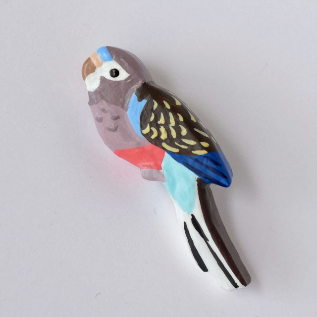 【HEE-HAW】★インコ・ブローチ/アキクサインコ・ノーマル