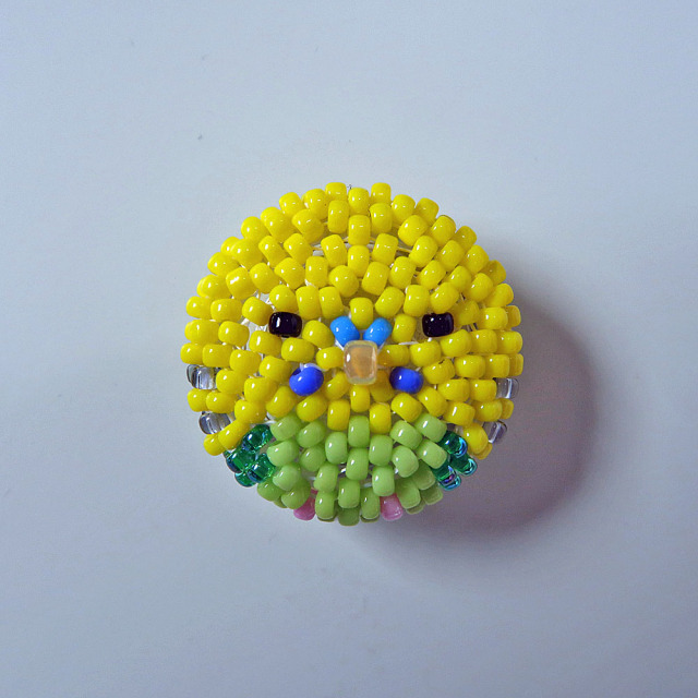 【HEE-HAW】ビーズまるマグネット/セキセイ・並グリーン