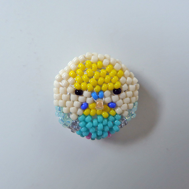 【HEE-HAW】★ビーズまるマグネット/セキセイ・レインボー