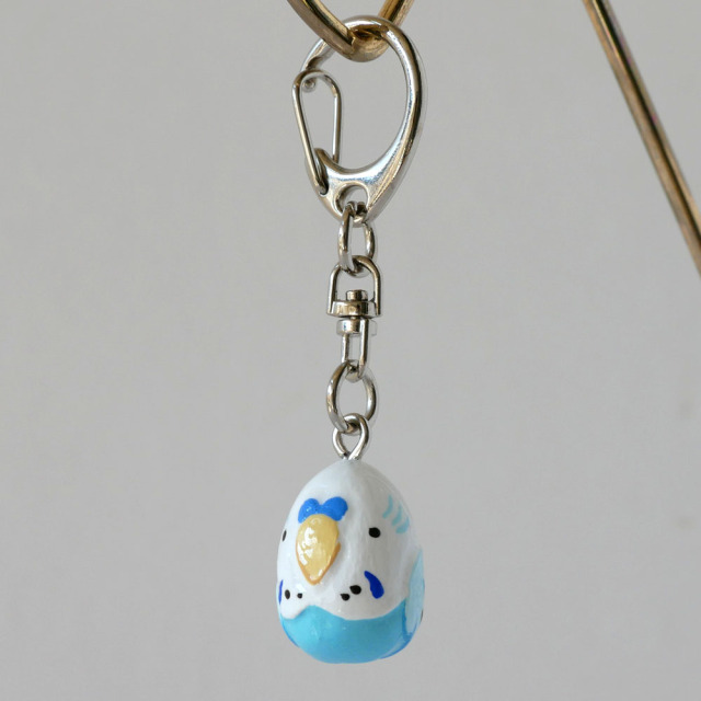 【HEE-HAW】★インコ・キーホルダー/セキセイ・オパーリンブルー