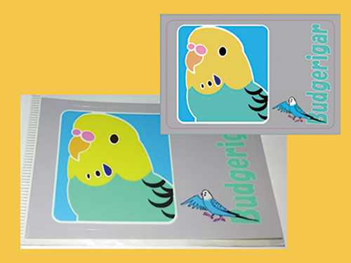 【まぢかるどりぃまぁ】カードサイズシール/セキセイ・黄緑◆