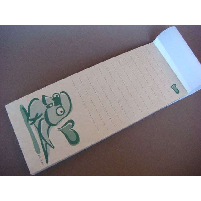 【いんこ屋堂】クラフト一筆箋パッド・ラフ/ワカケホンセイインコ◆