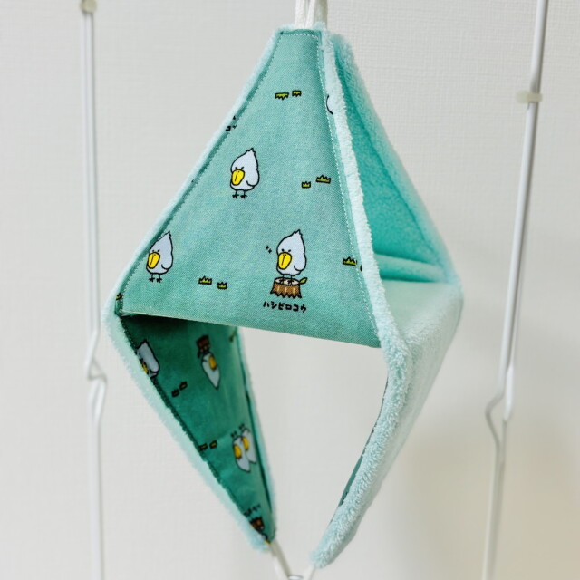 【はるベー】★リバーシブルCHANGEテントM/タオル(水色)／ハシビロ(グリーン)