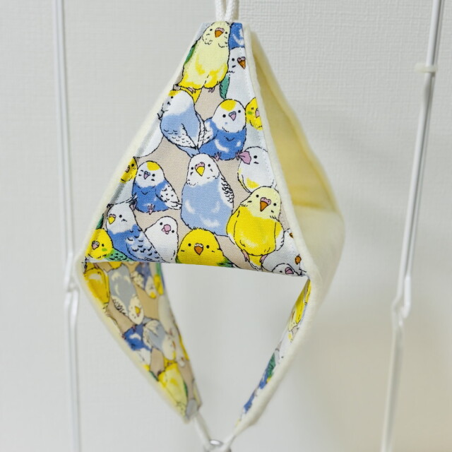 クレヨン【タオル生地】バードテントS＊ベージュ はるべー 鳥専門店 BIRD MORE