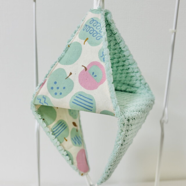 【はるべー】 ★リバーシブルCHANGEテントL/タオル（グリーン）／リンゴ