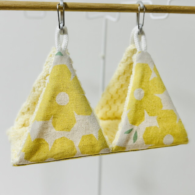 【はるべー】 ★遊べるピタッとテントS/タオル（クリーム）／黄色大花