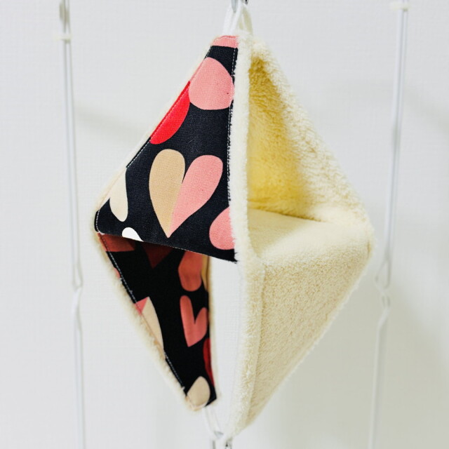 はるべー / ★リバーシブルCHANGEテント【M】マイクロフリース(オフホワイト)/ツートン ハート 大柄