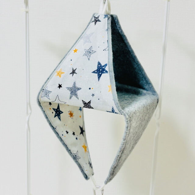 はるべー / ★リバーシブルCHANGEテント【L】フリース（グレー）／星柄